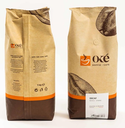 Oké café en grains, paquet de 1 kg, Deca