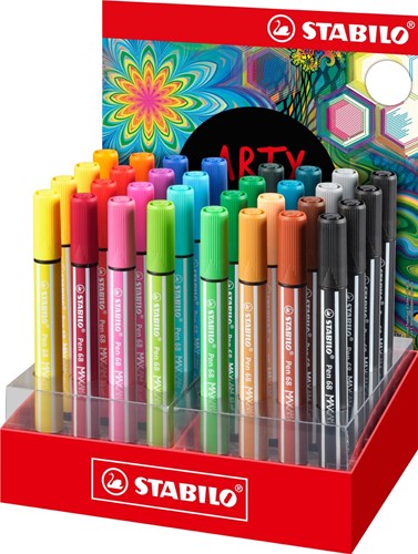 STABILO pen 68 feutre MAX ARTY, présentoir de 32 pièces, assorti