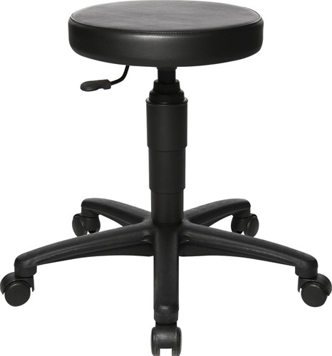 Topstar tabouret Tec 70, sans anneau repose-pieds, avec roues, noir