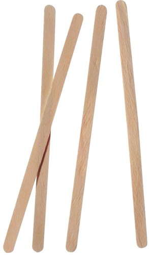 Spatules en bois, sans éclats, 140 mm, paquet de 1000 pièces