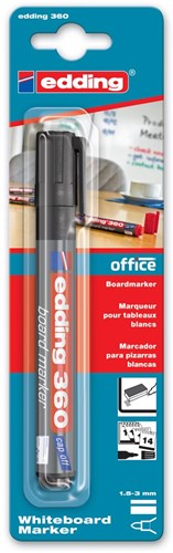 edding marqueur pour tableaux blancs 360 noir, sous blister