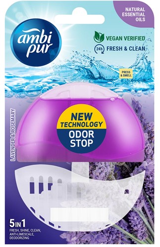 Ambi Pur bloc de toilette 5 en 1, lavande et romarin