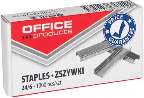 OFFICE products agrafes 24/6, boîte de 1000 agrafes