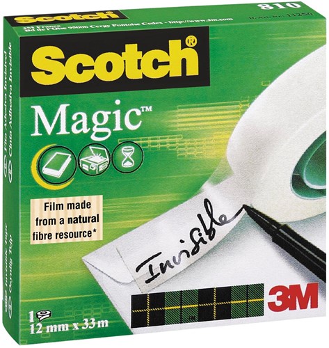 Scotch ruban adhésif Magic Tape ft 12 mm x 33 m 1 Stuk