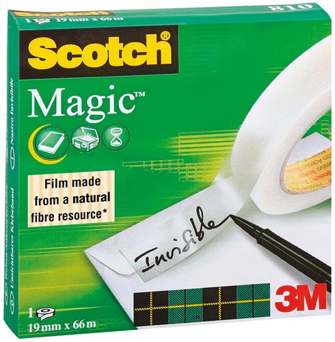 Scotch ruban adhésif Magic Tape, ft 19 mm x 66 m 1 Stuk
