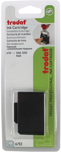 Trodat tampon encreur de rechange noir, pour cachet 5440/5440L/5203, blister de 2 pièces