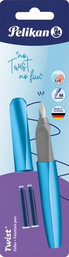 Pelikan Twist stylo plume, sous blister, bleu clair