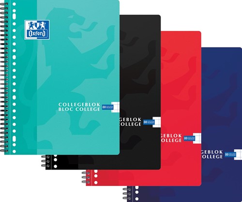 Oxford School bloc collège, ft A4+, 160 pages, 23 trous, quadrillé 10 mm, assorti 1 Stuk