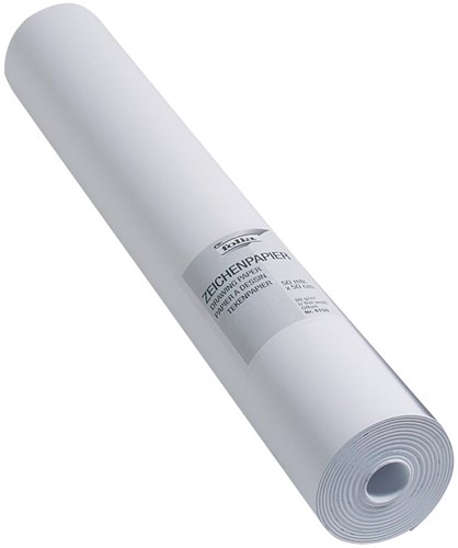 Folia tekenpapier, 80 g, ft 50 cm x 50 m, houtvrij papier, op rol