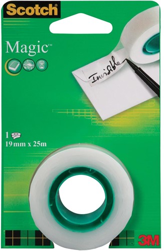Scotch ruban adhésif Magic Tape, ft 19 mm x 25 m, blister avec 1 rouleau