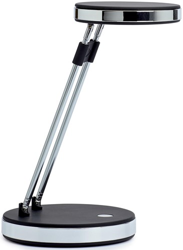 MAULpuck bureaulamp, LED, op voet, verschuifbaar in hoogte, daglicht wit licht, zwart 1 Stuk