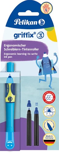 Pelikan Griffix roller, op blister, voor linkshandigen, blauw - groen
