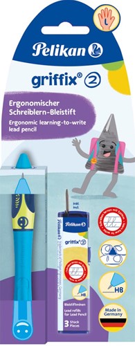 Pelikan Griffix porte-mines, sous blister, pour les gauchiers, bleu - vert