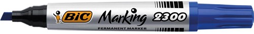 Bic permanent marker 2300 ECOlutions, schrijfbreedte 3,7 - 5,5 mm, schuine punt, blauw