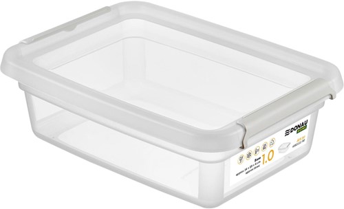 DONAU Home opbergdoos, 1 liter, transparant