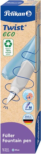 Pelikan Twist stylo plume Eco, avec recharge, bleu