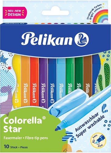 Pelikan feutre Colorella Star, 10 feutres en boîte suspendue en carton