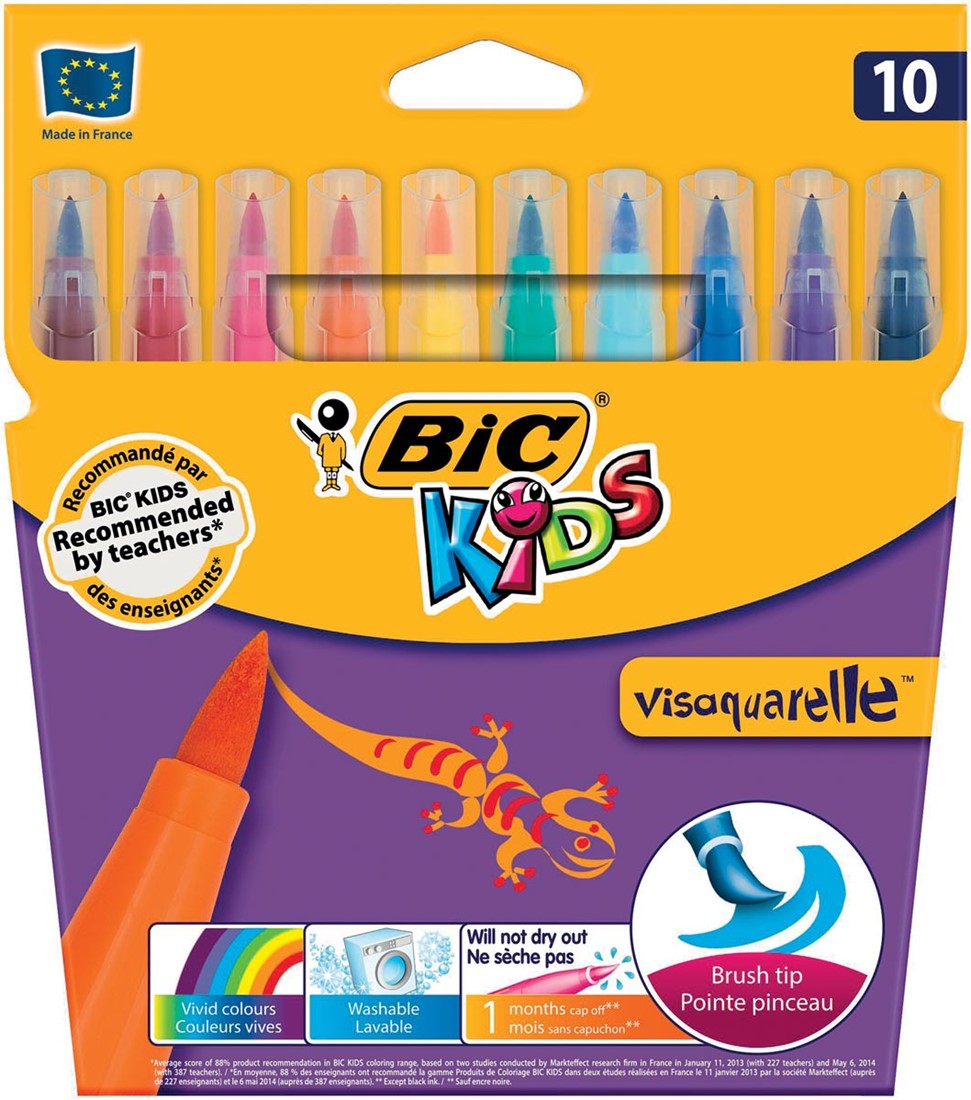 Feutres de coloriage Bic Kids VISACOLOR XL - étui de 12