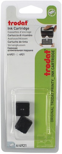 Trodat tampon encreur de rechange noir, pour cachet 4921, blister de 2 pièces