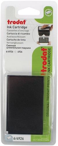 Trodat vervangkussen zwart, voor stempel 4926, blister met 2 stuks