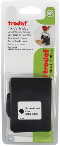 Trodat tampon encreur de rechange noir, pour cachet 5480/5208, blister de 2 pièces