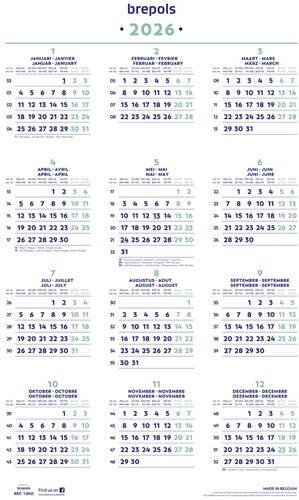 Brepols Calendrier annuel, 2026