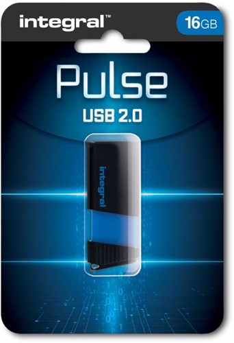 Integral Pulse clé USB 2.0, 16 Go, noir/bleu