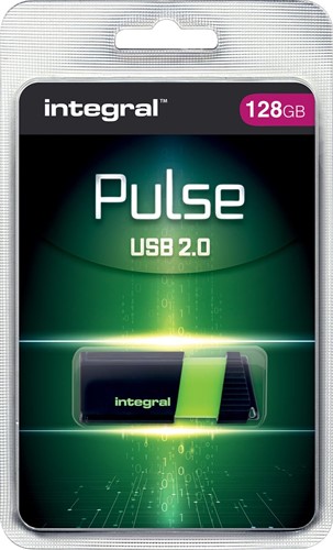 Integral Pulse clé USB 2.0, 128 Go, noir/jaune