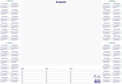 Brepols Bureau onderlegblok, 2026