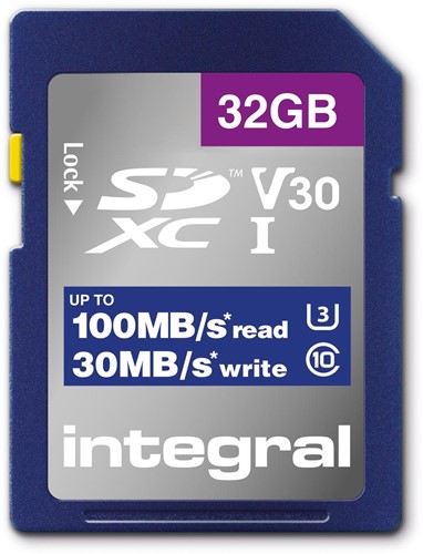Integral geheugenkaart SDXC V30,  32 GB
