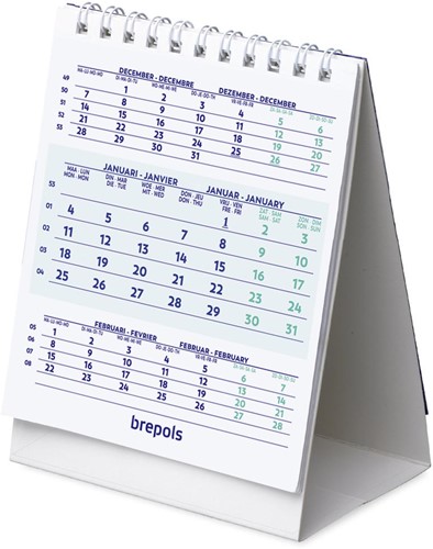 Brepols bureaukalender, staand, 2026