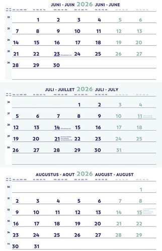 Brepols driemaandskalender 2026