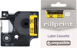 Rillprint ruban D1 compatible pour Dymo 40918, 9 mm, noir sur jaune