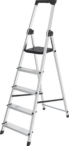 Brasq escabeau SL500, aluminium, argent, 5 marches
