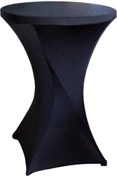Housse pour table debout, diamètre 80 cm, noir