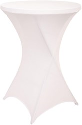 Housse pour table debout, diamètre 80 cm, blanc