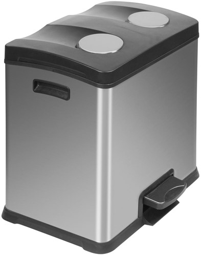 Eko pedaalemmer Rejoice 2 x 12 l, zilver