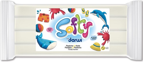Darwi pâte à modeler Softy, blanc