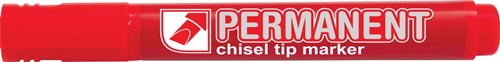 Crown permanent marker,  schuine punt,  schrijfbreedte 1 - 3 mm, rood