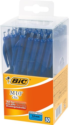 Bic stylo bille M10 Clic, boîte de  50 stuks, bleu 1 Stuk