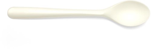 Folia cuillère à dessert, réutilisable, en CPLA, 14,5 cm, blanc, paquet de 50 pièces
