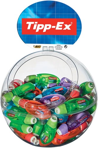 Tipp-Ex dérouleur de correction Micro Tape Twist, présentoir de 60 pièces en couleurs assorties
