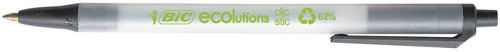 Bic balpen ECOlutions  Clic Stic zwart 1 Stuk