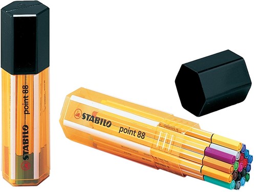 STABILO point 88 fineliner, Big Point box, 20 pièces en couleurs assorties