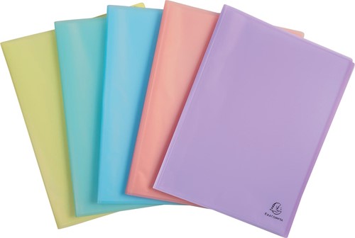 Exacompta protège-documents Chromaline, 40 pochettes, couleurs pastel assorties