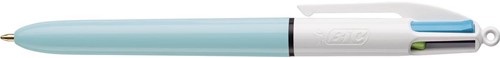 Bic 4 Colours Fun stylo bille 4 couleurs, moyen, 4 couleurs d'encre pastel, corps bleu pastel