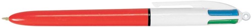 Bic 4 Colours Original Fine stylo bille 4 couleurs, fine, 4 couleurs d'encre classique, corps orange, ave