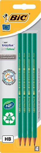 Bic crayon Evolution 650 HB, blister de 4 pièces