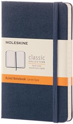 Moleskine notitieboek, ft 9 x 14 cm, gelijnd, harde cover, 192 blad, saffier