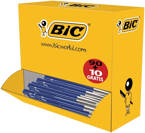 Bic stylo bille M10 Clic, bleu, offre spéciale 100 Stuk